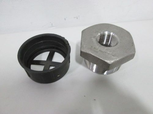 NEW E 316 STAINLESS 2-1/2X1IN NPT CAP FITTING D324907