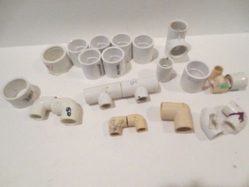 23 Piece PVC LOT  TEES, COUPLINGS, ELBOWS ECT  GENOVA + OTHER