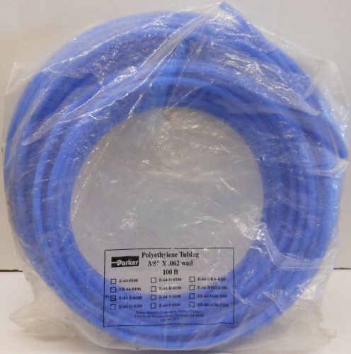 #2 parker e-64-b-0100 blue polyethylene tubing, 3/8&#034; x 1/4&#034; x 50&#039; industrial gr for sale