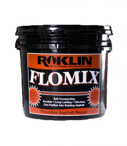 Flomix flowable asphalt repair 3-gal kit, asphalt patch, roklin systems for sale