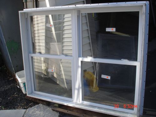 2 vinyl replacement windows 30&#034; x 46&#034; or  1 / 60&#034; x 46&#034; thermolite inc. for sale