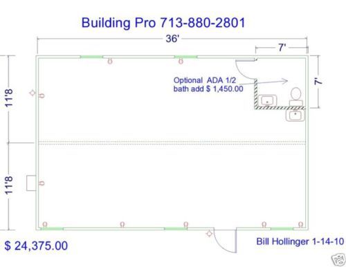 BuildingPro 24x36 Modular Building Field Office Trailer