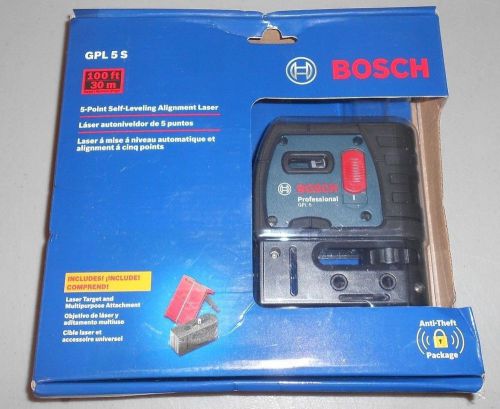 NEW Bosch GPL 5S 5-Point Self-Levelling Alignment Laser