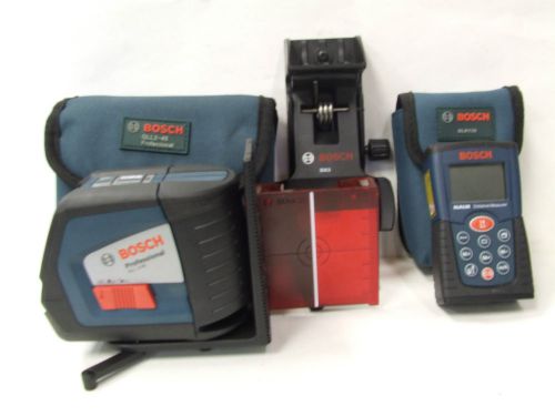 Bosch gll2-45 laser level bundle w/ bosch dlr130 laser distance measurer for sale