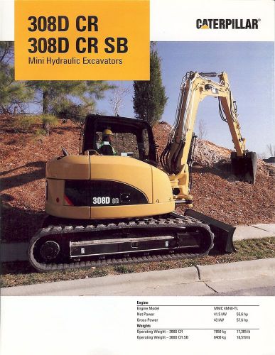 Equipment Brochure - Caterpillar - 308D CR SB - Mini Excavators - 2008 (E1750)