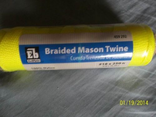 Premium braided nylon mason twine #18x250&#039; yellow for sale