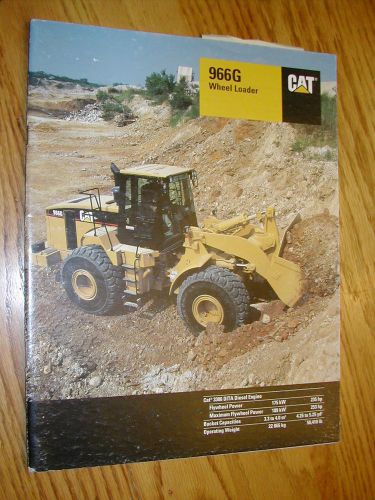 CAT Caterpillar 966G WHEEL LOADER SALES BROCHURE 23 PAGES 1999 FEATURES &amp; SPECS
