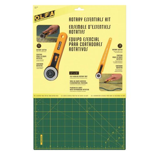 Olfa rotary essentials kit with rty-2/g, rty-4, &amp; rm-cg (olfa rty-2-re) for sale