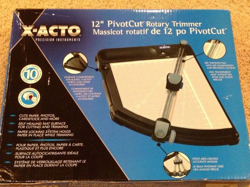 X-ACTO PivotCut Innovative Trimmer, Precision Cut, Rotary Trimmer, Black NEW
