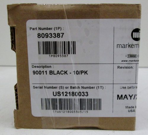 Markem 8093387 / 90011 Black 10 pack [exp.5/15] (FACTORY SEALED!) 97BLK-10