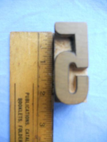 2&#034; x 9/16&#034; Wood Letterpress Printing Block Vintage ----- Number 5