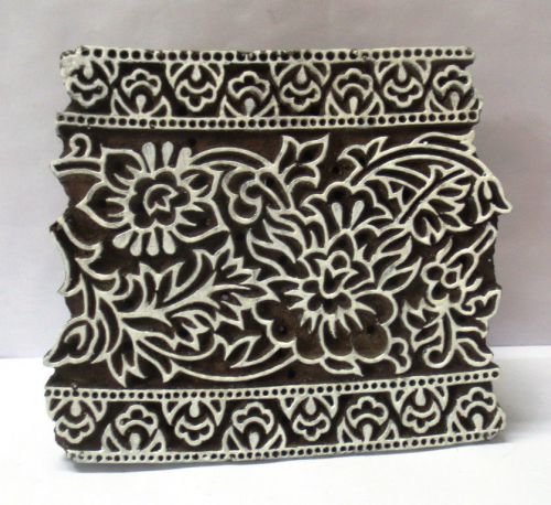 VINTAGE WOODEN CARVED TEXTILE PRINTING ON FABRIC BLOCK STAMP HOME DECOR HOT 90
