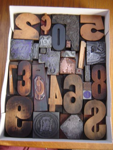 Letterpress Wood Type Number Collage