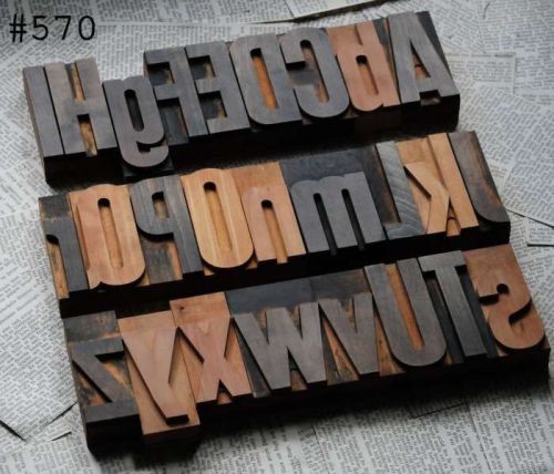 A-Z alphabet mix letterpress wood printing blocks type woodtype letterform print
