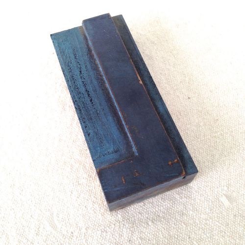 Letter L Vtg Wood Type 4&#034; Slim Letterpress Printer&#039;s Block Industrial Salvage