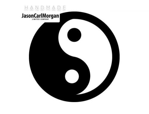 JCM® Iron On Applique Decal, Yin Yang Black