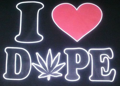 I LOVE DOPE I HEART DOPE 15 PACK OF HEAT PRESS TRANSFERS ONLY PLASTISOL INK