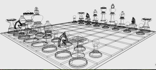 3D Printer Pattern:  Complete Chess Set with UNLIMITED Redistribution License