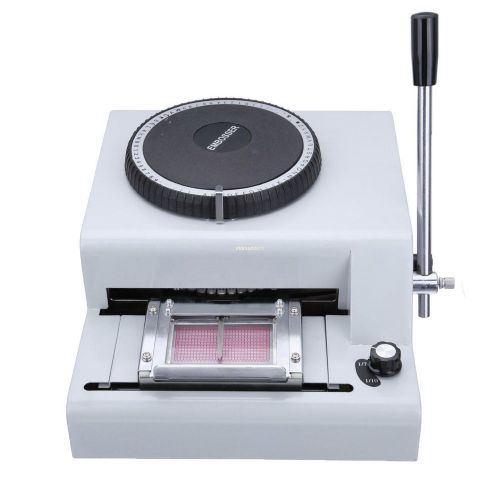 72-Character Manual Embossing Stamping Machine magnetic ID PVC Card Embosser