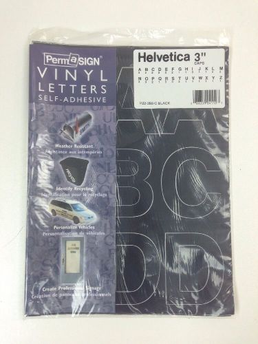 PermaSign VINYL LETTERS Self Adhesive Helvetica 3&#034; Caps Bla NEW Mail Box Vehicle