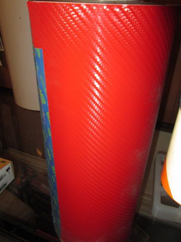 red carbon fiber vinyl full roll 16 inches wide
