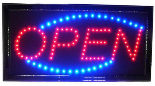 Red Blue Animated neon Led open sign light for business shop store bar window