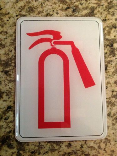 Fire Extinguisher Sign 5&#034;x 7&#034; Used, but it does the job!!!