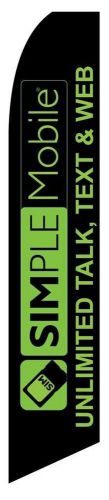 SIMPLE MOBILE UNLIMITED TALK, TEXT &amp; WEB  X-Large Swooper Flag - N-1884
