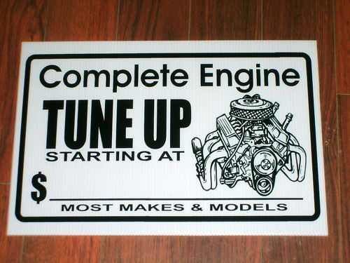 Auto Repair Shop Sign: Complete Engine Tuneup Pricing