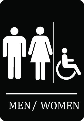 Unisex bathroom restroom men / women wheelchair access new signs sign s105 usa for sale
