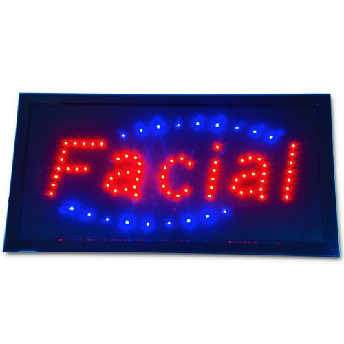 Animated FACIAL Light LED Salon Open Sign Bright Store neon SPA display Motion
