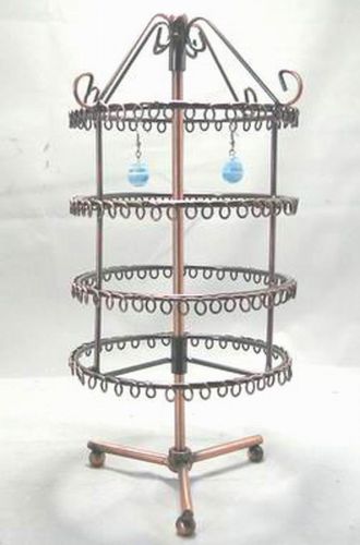 188 holes Copper color color rotating earrings display stand rack holder