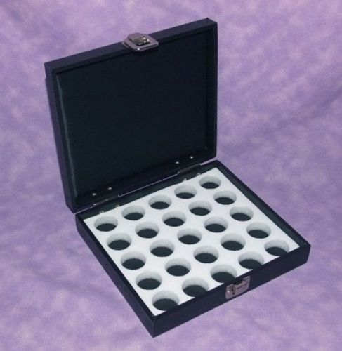 TRAVELING GEM STOREAGE HINGED LID FOR 25 JARS WHITE