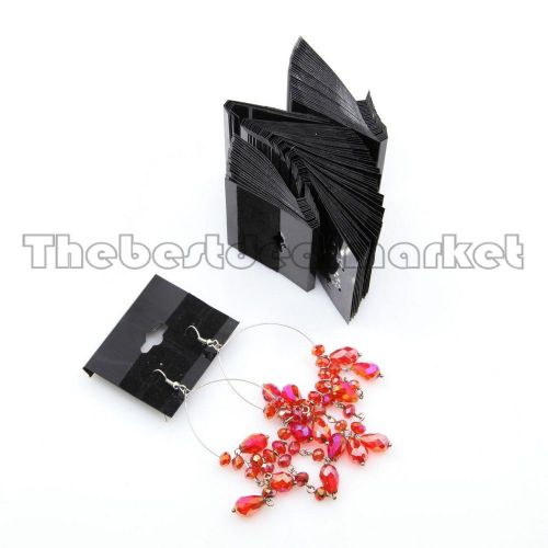 100Pc Black Color Earring Jewelry Tag Display Cards Price Hang Tag 2&#034; x 1.5&#034; USA