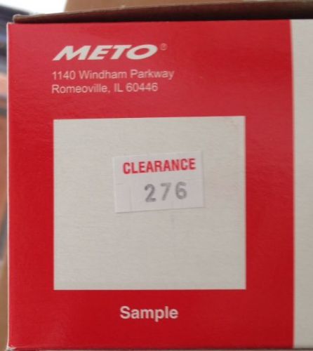 PRIMARK P-14 WHITE RED &#034;CLEARANCE&#034; LABELS NEW 16 ROLLS (1 BOX) INCLUDES INKER