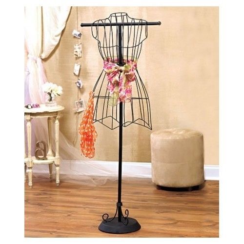 VINTAGE BOUTIQUE STYLE DRESS FORM METAL WIRE MANNEQUIN BEDROOM HOME DECOR