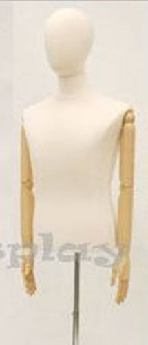 Male Hard Foam Dress Form with arms and head. #JF-33M01ARM+BS-01NX