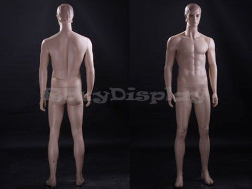 Male Fiberglass Realistic Mannequin with Molded Hair Dress From Display #MZ-WEN7
