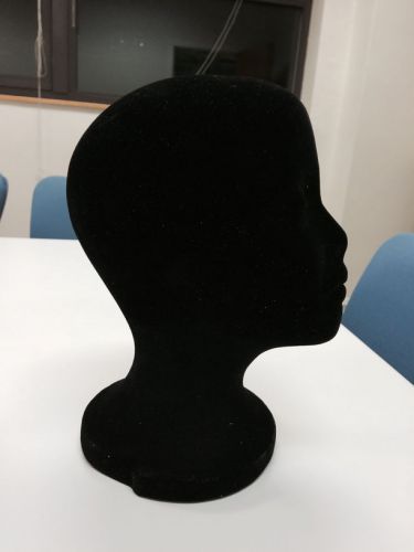 60 STYROFOAM HEADS in black velvet (MANNEQUIN / MANIKIN wig head display)
