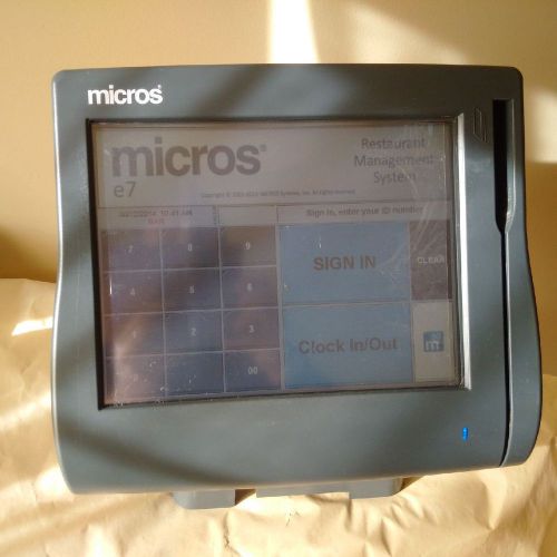 Micros Pos E7 WS4LX E7Terminal, NEW ELO Panel, Ver 4.0!, Manuals