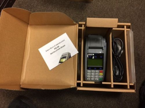 First-Data-FD50-Credit-Card-Machine-Terminal and FD30 pinpad new in box.