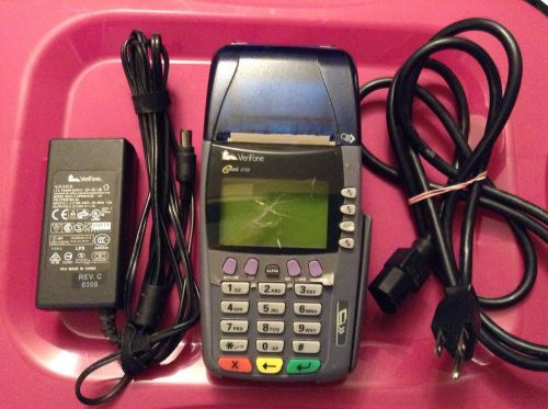 Verifone Omni 3750 Credit Card Terminal With Power Cord-Works Great