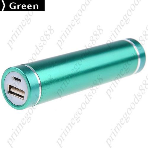 2600 Metal Mobile Power Bank External Power Charger USB Multi Adapter Green