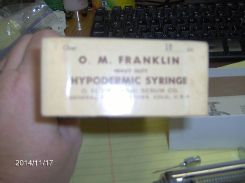 Vintage o.m. franklin heavy duty hypodermic syringe for sale
