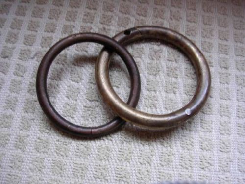 PAIR OF VINTAGE BRASS NOSE RINGS 2 SIZES