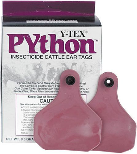 Y-Tex 5 Pack, Python Insecticide Tag, Type: Synergized Pyrethroid