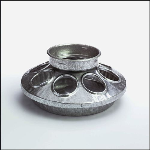 galvanized chick feeder, fits small mouth qt jar.