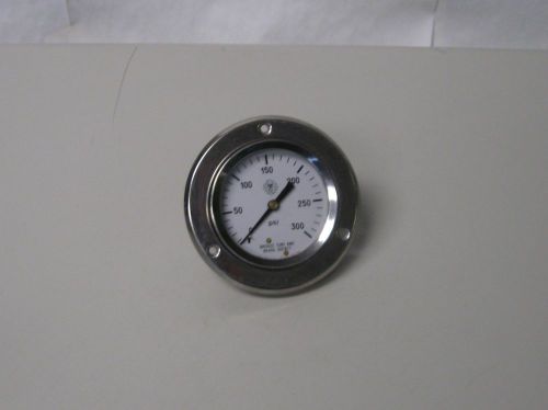 Mcdaniel controls psi gauge, 0-300 psi, stainless steel, used, warranty for sale