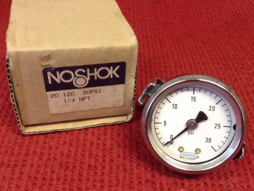 Noshok - 20. 120 pressure gauge, 0 - 30 psi range - 1/4 npt connection- new for sale