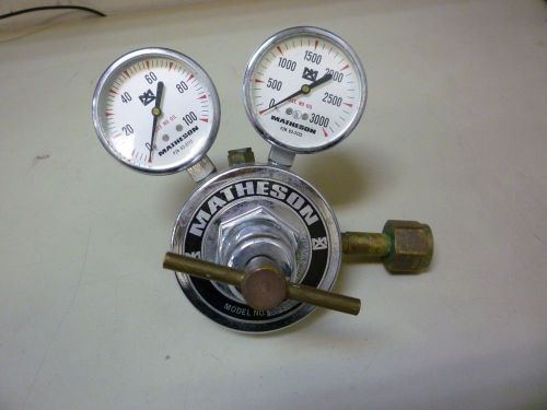 Matheson Regulator Model 8-350 Gas Regulator Matheson P/N 63-3112